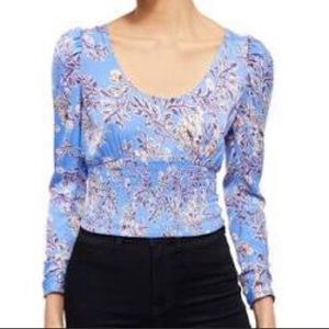 NWT FREE PEOPLE Santiago Floral Top Size XL